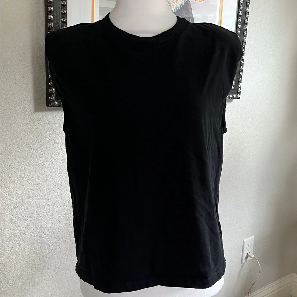 J. Crew Structured Muscle Tee in Mariner Cotton in Black Small